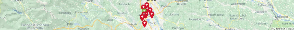 Map view for Pharmacies emergency services nearby Seiersberg-Pirka (Graz-Umgebung, Steiermark)